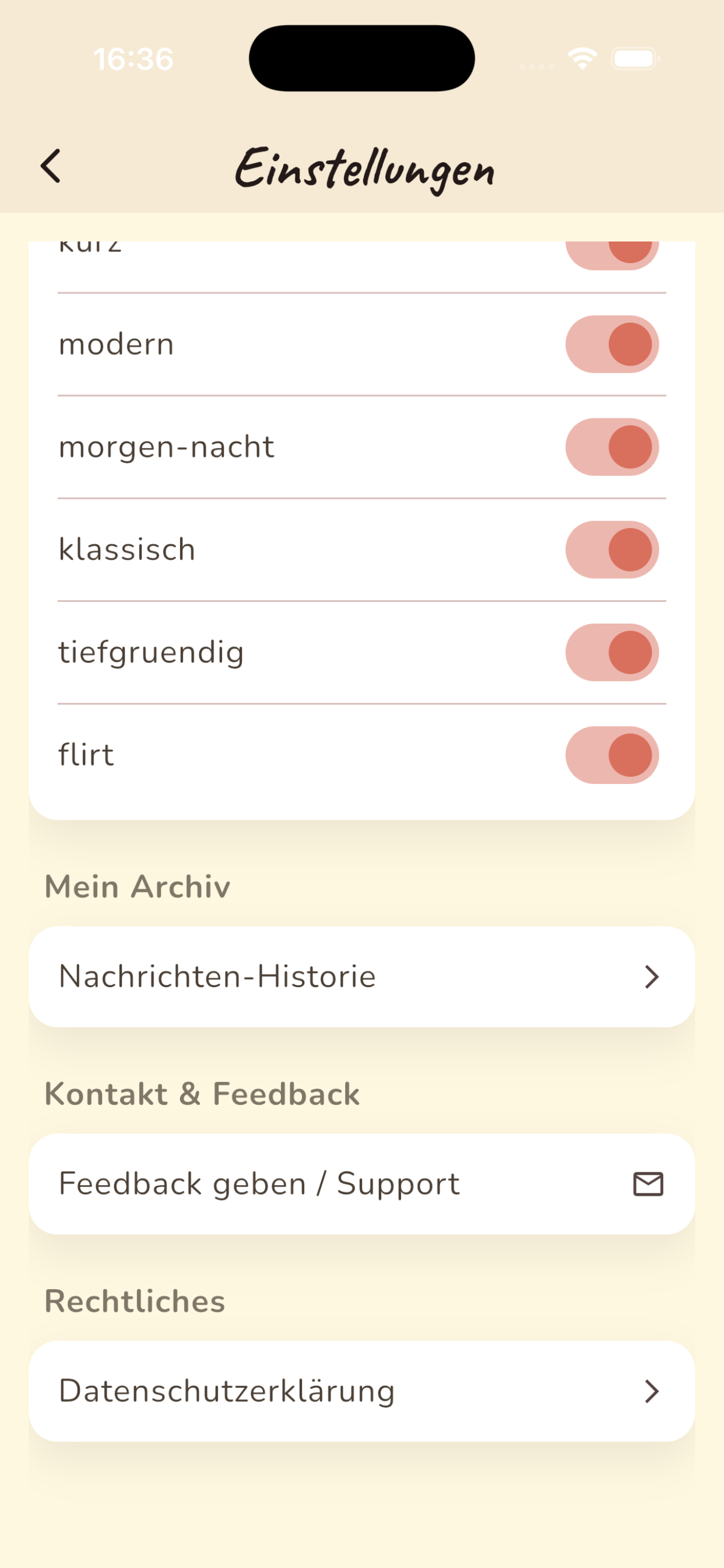 Daily Love App - In Sekunden per WhatsApp versendet